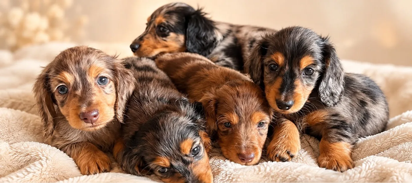 The whole litter on a blanket
